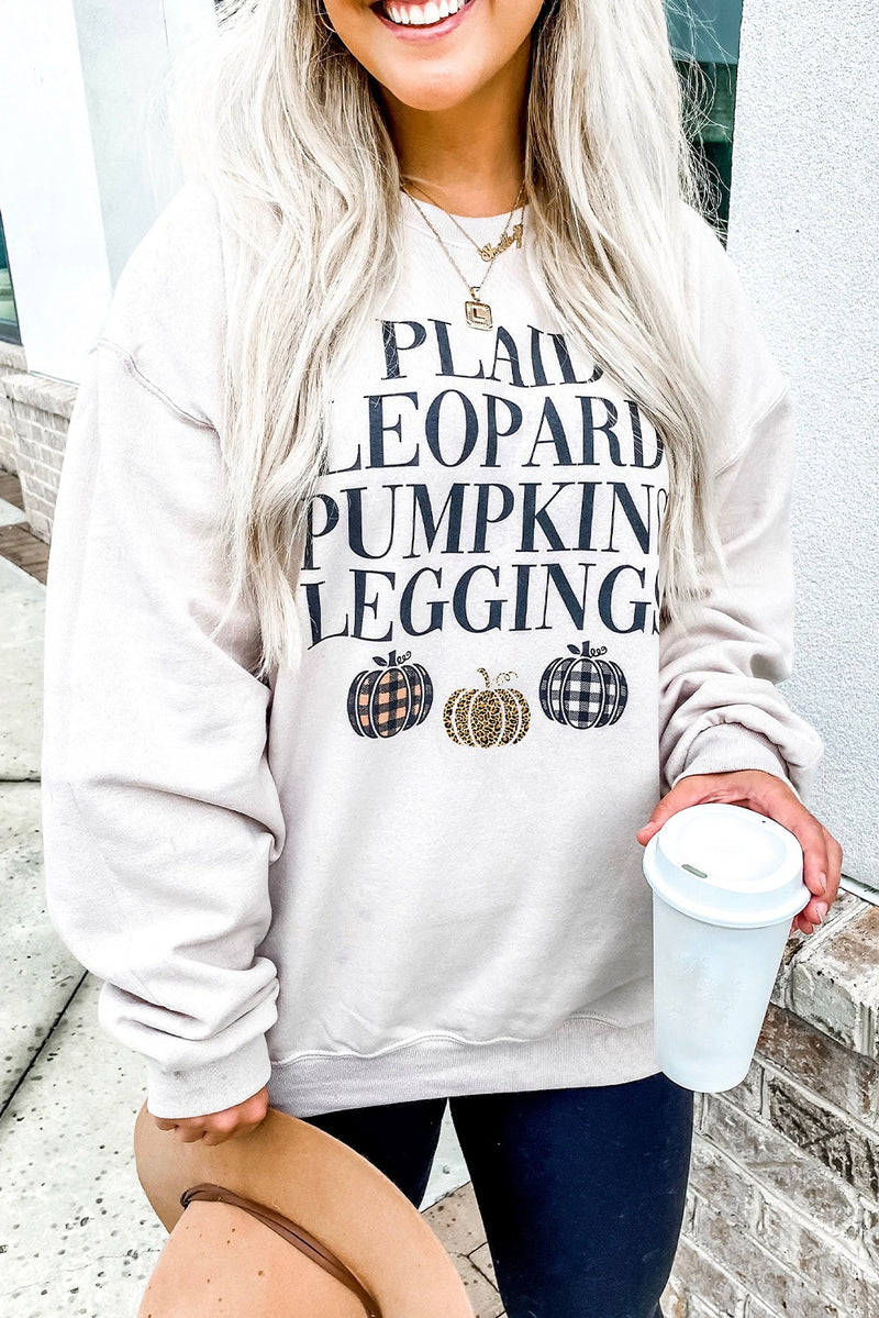 Plaid Leopard Pumpkins sweatshirt