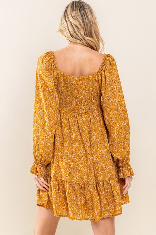 Fall Dreams Marigold Smock Dress