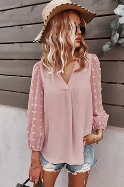 Pink Dotted Spring Blouse Pre Order
