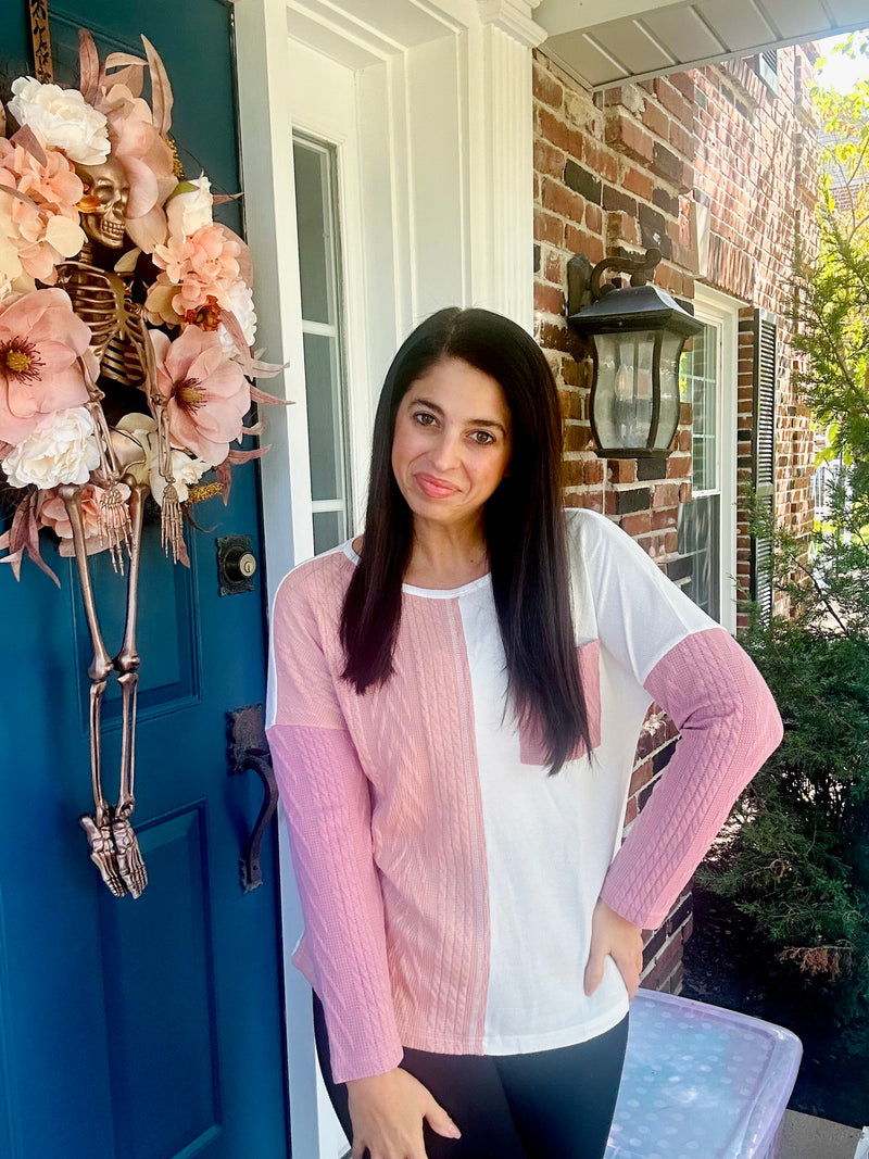 Pink Pumpkin Knit Top