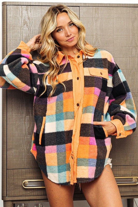 Fall Plaid Bibi Shacket Pre Order