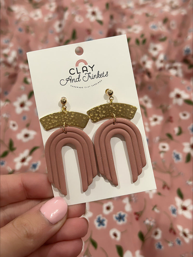 Rose Arches Clay Luxe Earring