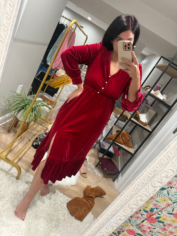 Luxe Holiday Velvet Dress