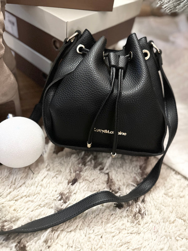 The Stacey Luxe Bucket Bag Black