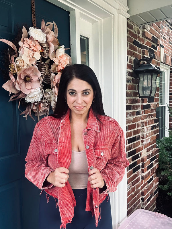 Vintage Brick Corduroy oversize jacket