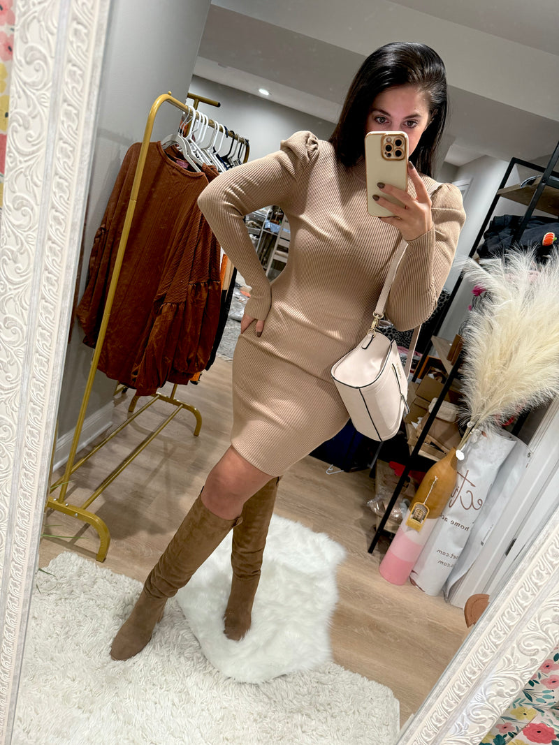 Havannah Taupe Bodycon Dress