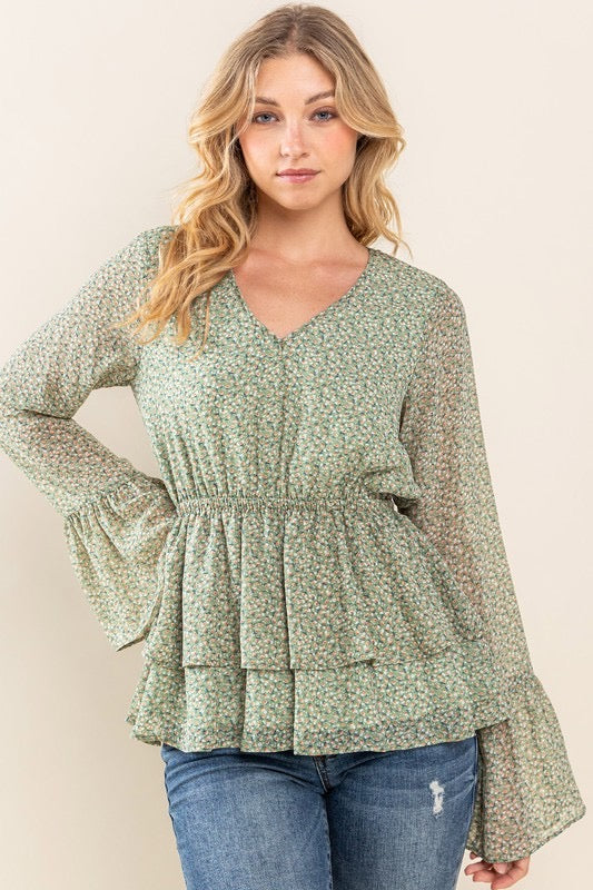 Green Tea Layer Blouse