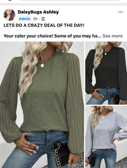 Deal of the day bishop sleeve tops