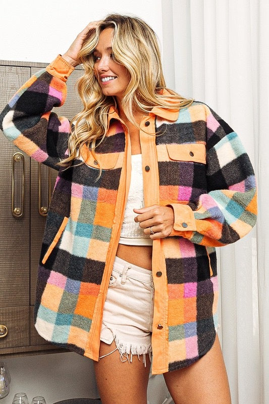 Fall Plaid Bibi Shacket Pre Order